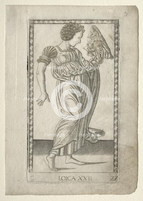 Logic (from the Tarocchi, series C: Liberal Arts, #22), before 1467. Creator: Master of the E-Series Tarocchi (Italian, 15th century).