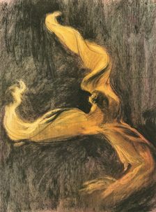 Loïe Fuller (Robe Jaune), c. 1895. Creator: Maurin, Charles (1856-1914)