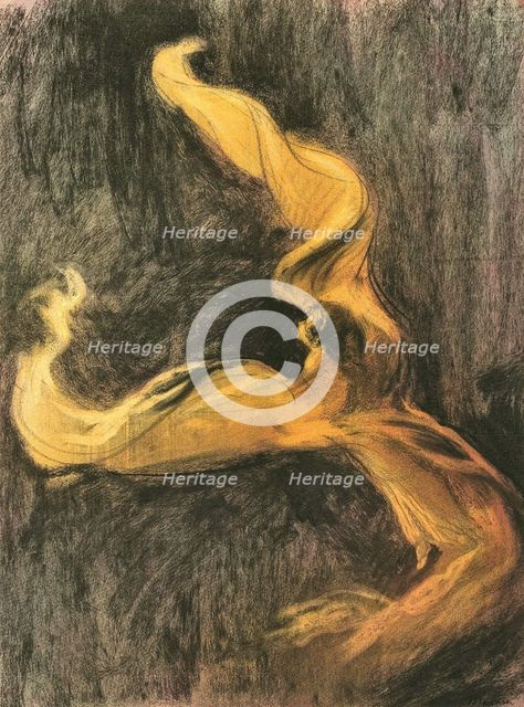 Loïe Fuller (Robe Jaune), c. 1895. Creator: Maurin, Charles (1856-1914).