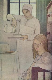 Lois and Her Nurse. From A Book of Quaker Saints. (L. V. Hodgkin.) 1923. Artist: Frederick Cayley Robinson
