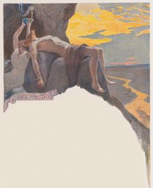 Loki and Sigyn. From Valhalla: Gods of the Teutons, c. 1905