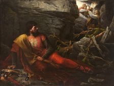Lokietek in the Cave, 1881. Creator: Magdalena Andrzejkowicz