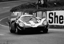 Lola T70, Aston during test day at Le Mans 1967. Creator: Unknown