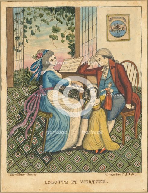 Lolotte and Werther, 1810. Creator: Eunice Pinney.