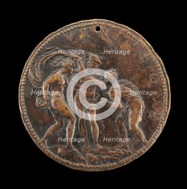 Lomazzo Presented to Mercury by Fortune [reverse], c. 1560. Creator: Annibale Fontana.