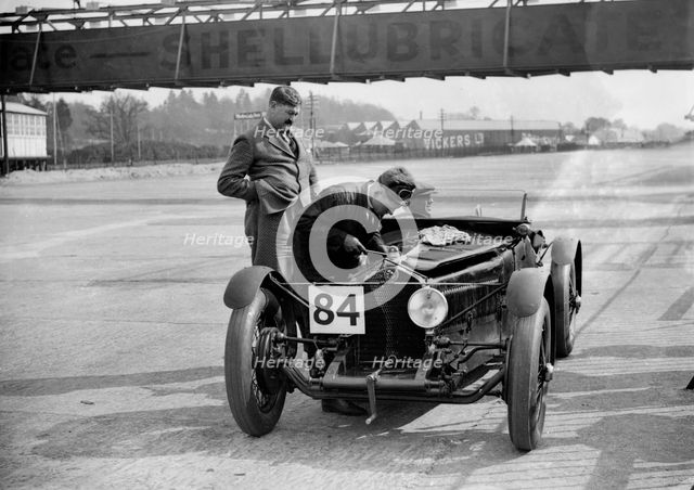 Lombard of HN and E Scholfield at the JCC Double Twelve Race, Brooklands, Surrey, 1929. Artist: Bill Brunell.