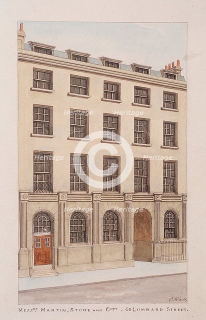Lombard Street, London, c1850. Artist: Thomas Rowlandson