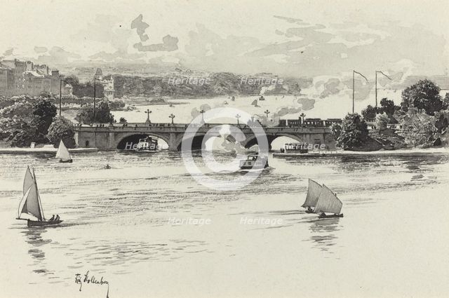 Lombardsbrucke, 1893. Creator: Fritz Stoltenberg.