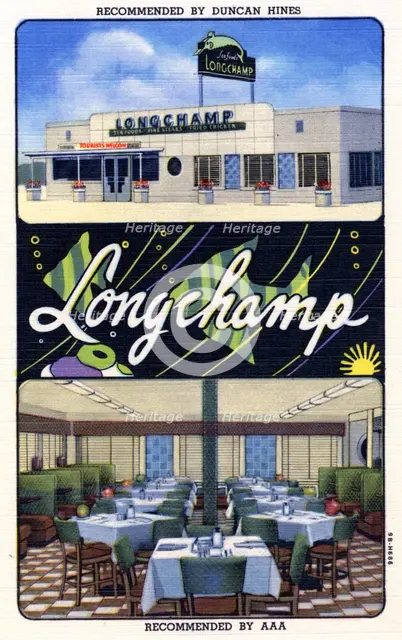 Longchamp Dining Salon, Amarillo, Texas, USA, 1949. Artist: Unknown
