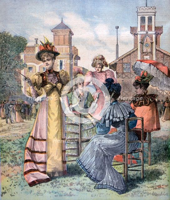 Longchamp races in spring, Paris, 1893. Artist: Unknown