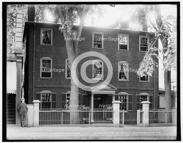 Longfellow's home, Portland, Me., c1901. Creator: Unknown.