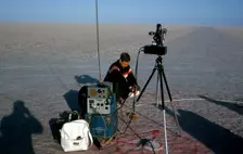 Longines timing equipment for Bluebird CN7's World Land Speed Record attempt, Lake Eyre, 1964. Creator: Unknown