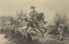 Longinus Podbipieta at the Battle of Starokostiantyniv. Illustration for Book With Fire and Sword by