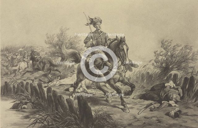 Longinus Podbipieta at the Battle of Starokostiantyniv. Illustration for Book With Fire and Sword by