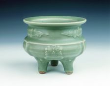Longquan celadon tripod censer, Yuan dynasty, China, late 13th-early 14th century