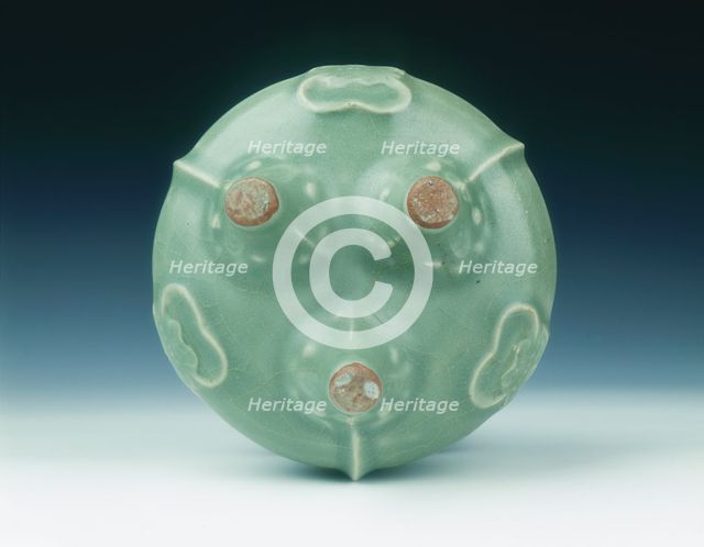 Longquan celadon tripod censer, Yuan dynasty, China, late 13th-early 14th century. Artist: Unknown