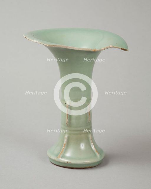 Longquan celadon gu vase, 12th century. Creator: Unknown.