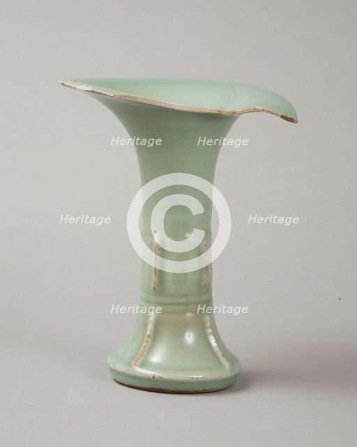 Longquan celadon gu vase, 12th century. Creator: Unknown.
