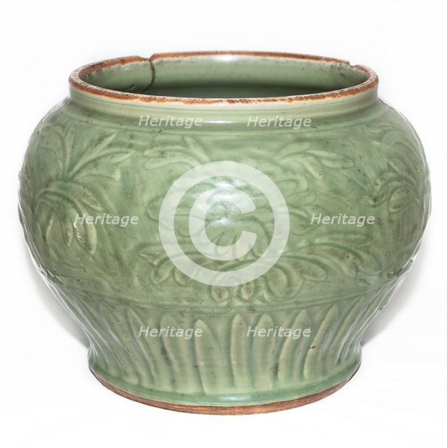 Longquan celadon jar, 14th century. Creator: Unknown.