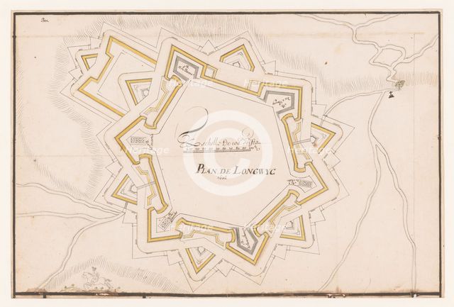 Longwy fortress map, 1686. Creator: Anon.