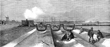 London Main Drainage: Concrete foundation for the northern outfall tunnels, 1861. Creator: Unknown