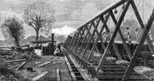 London Main Drainage: barrow-hoist on the southern high-level sewer at Peckham, 1861. Creator: Unknown