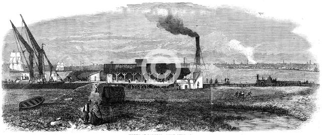 London Main Drainage: works at Barking Creek Outfall, 1861. Creator: Unknown.