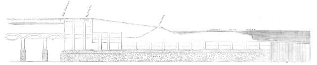 London Main-Drainage Works: section of the outfall of the Northern Drainage at Barking Creek, 1864. Creator: Unknown.