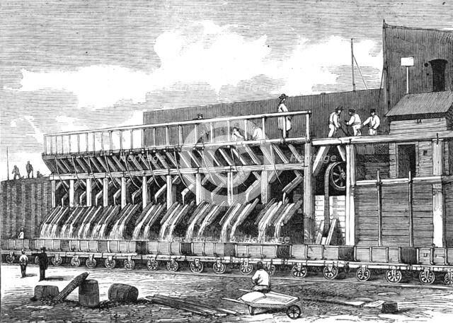 London Main Drainage: the Concrete Mills at Plaistow, 1861. Creator: Unknown.