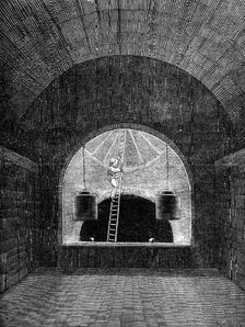 London Main Drainage: the Penstock Chamber at Old Ford, 1861. Creator: Unknown