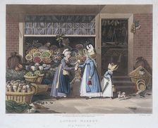 London Market'; a fruit seller, 1822. Artist: Matthew Dubourg