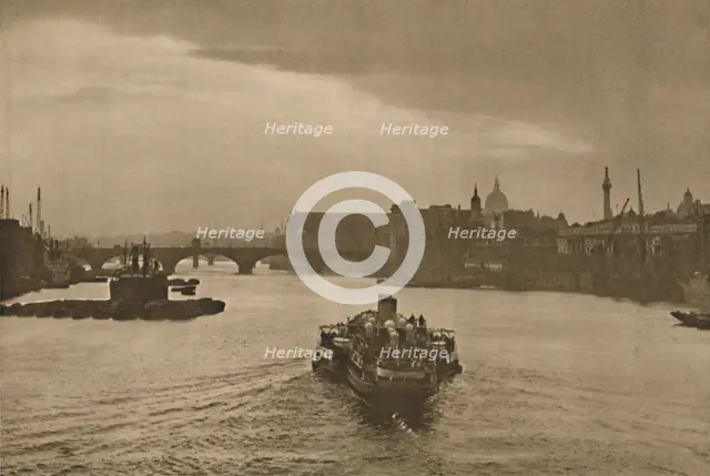 'London-On-Sea: The Daily Excursion Boat Heads Into The Sunset On Its Return From Margate', c1935. Creator: Unknown.
