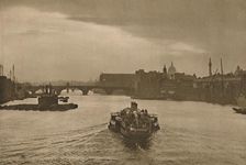 London-On-Sea: The Daily Excursion Boat Heads Into The Sunset On Its Return From Margate c1935. Creator: Unknown