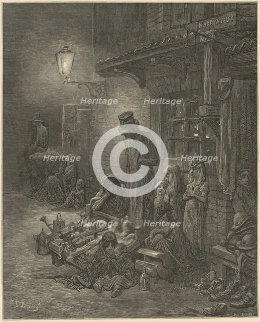 London. A Pilgrimage, 1872. Creators: Gustave Doré, Blanchard Jerrold.