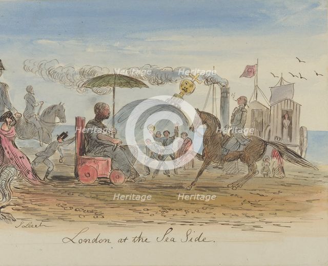London at the Sea Side, 1830-64. Creator: John Leech.