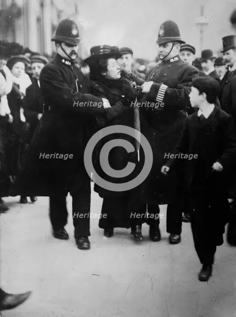 London - arrest of a suffragette, between c1910 and c1915. Creator: Bain News Service.