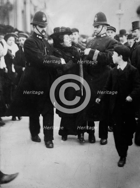 London - arrest of a suffragette, between c1910 and c1915. Creator: Bain News Service.