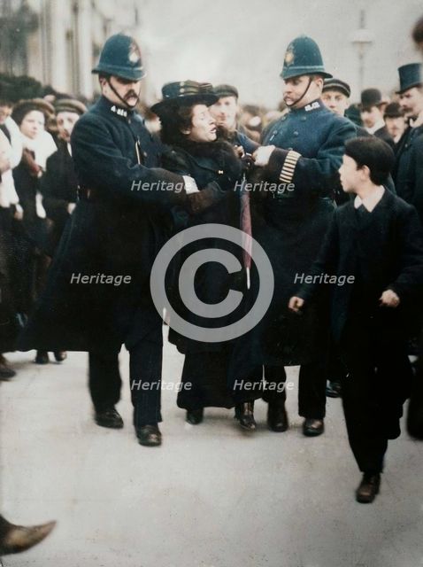 London - arrest of a suffragette, between c1910 and c1915. Creator: Bain News Service.