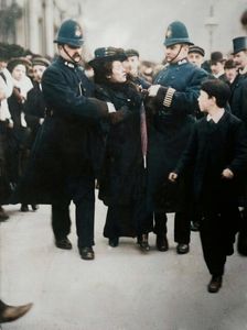 London - arrest of a suffragette, between c1910 and c1915. Creator: Bain News Service