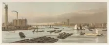 London As It Is: Westminster, from Waterloo Bridge, 1842. Creator: Thomas Shotter Boys (British, 1803-1874)