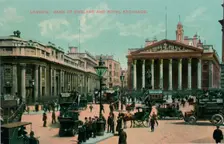 London, Bank of England and Royal Exchange c1910