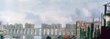 London Bridge 1630. Artist: Claude Jongh