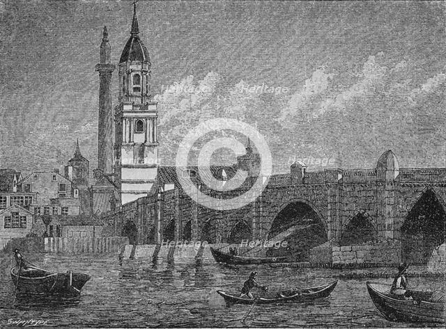 'London Bridge', 1796, (1903). Artist: John Walker.