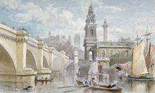 London Bridge, 1840. Artist: H Cundell