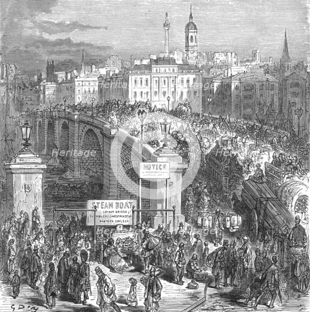'London Bridge, 1872', 1872.  Creator: Gustave Doré.