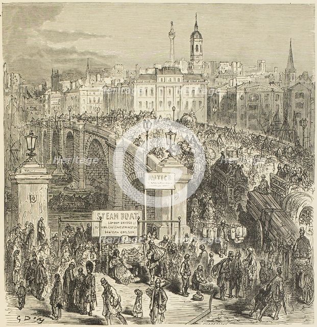 London Bridge, 1872.  Creator: Stéphane Pannemaker.