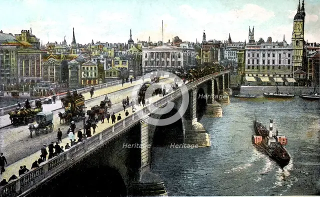 London Bridge After The 1904 Widening, London, 20th Century. Artist: Unknown