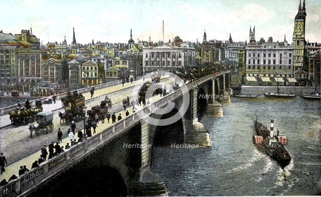 London Bridge After The 1904 Widening, London, 20th Century. Artist: Unknown