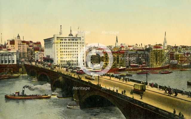 London Bridge and Adelaide House, London, 1935. Creator: Unknown.
