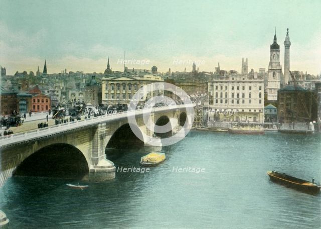 'London Bridge', c1900s.  Creator: Eyre & Spottiswoode.